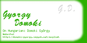 gyorgy domoki business card