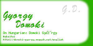 gyorgy domoki business card